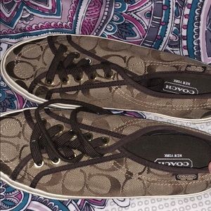 Coach original style brown sneakers